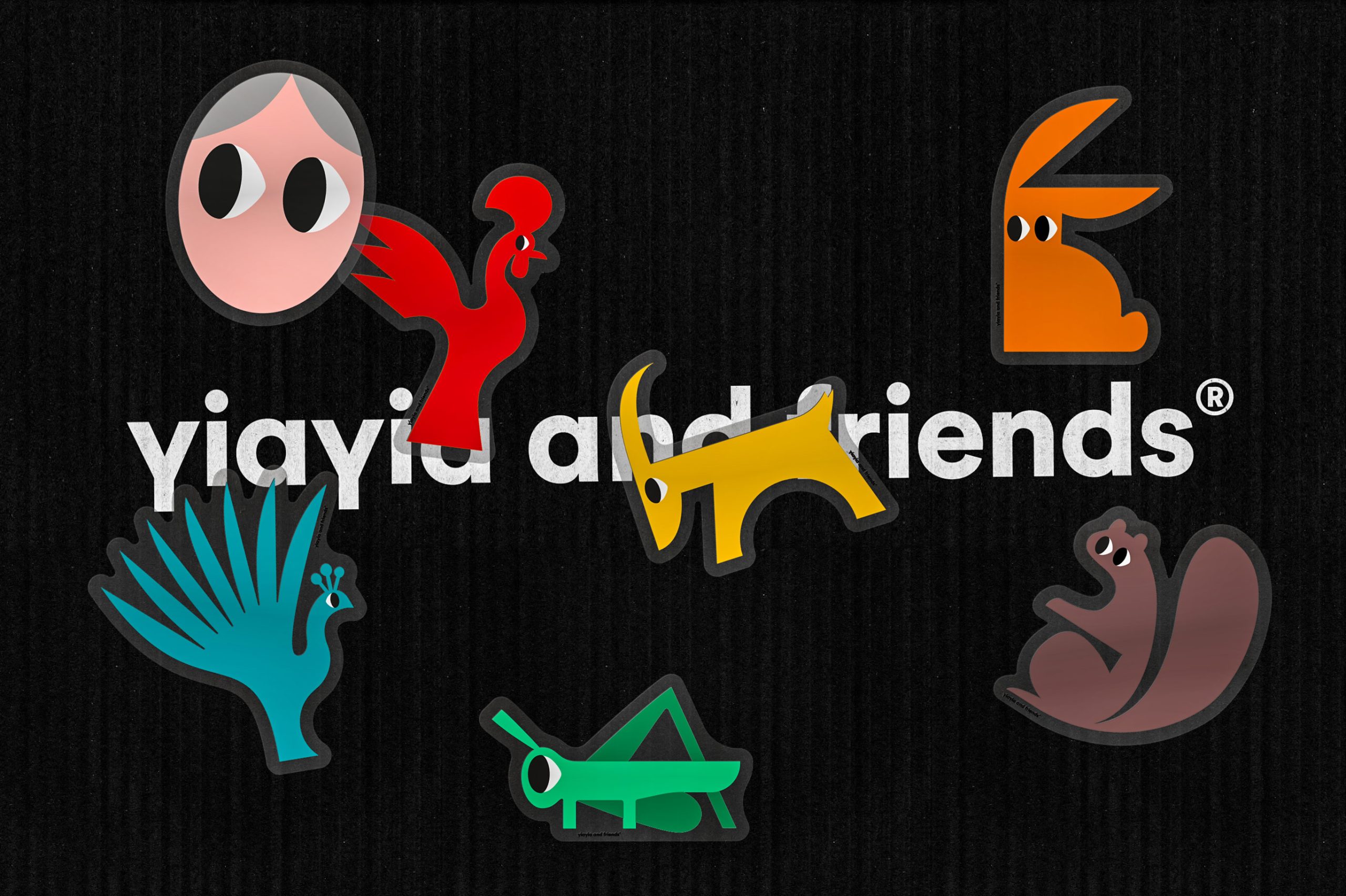 Yiayia and friends sticker illustration